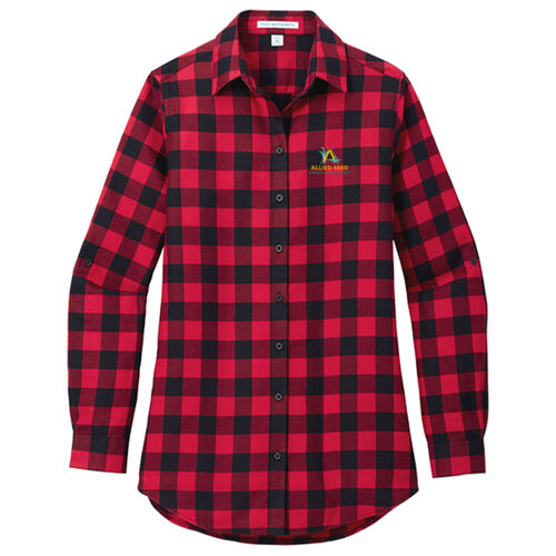 Ladies Plaid Flannel Tunic Thumbnail