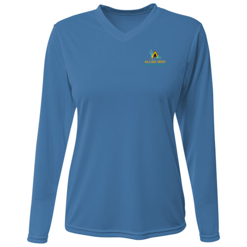 Women's USA-Made Long Sleeve Deep V-Neck Thumbnail