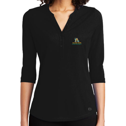 ® Ladies Jewel Henley Thumbnail