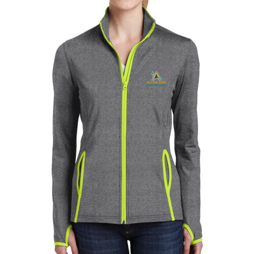 Ladies Sport Wick ® Stretch Contrast Full Zip Jacket Thumbnail